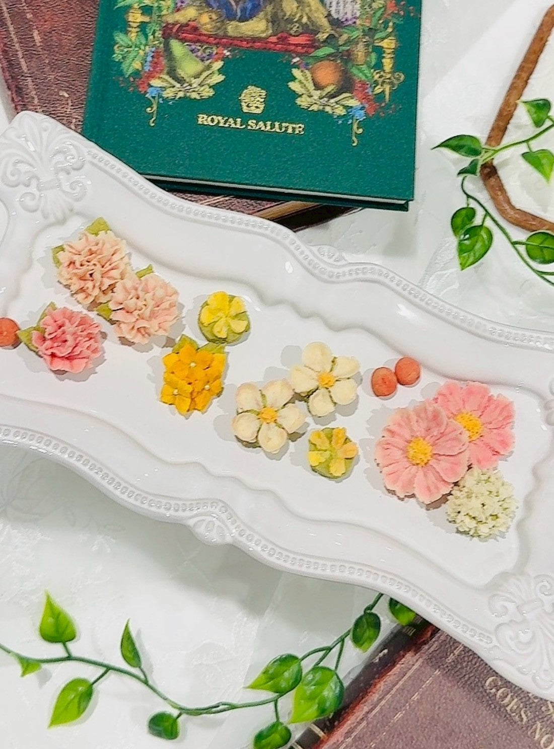 1day Crispy flower cookie