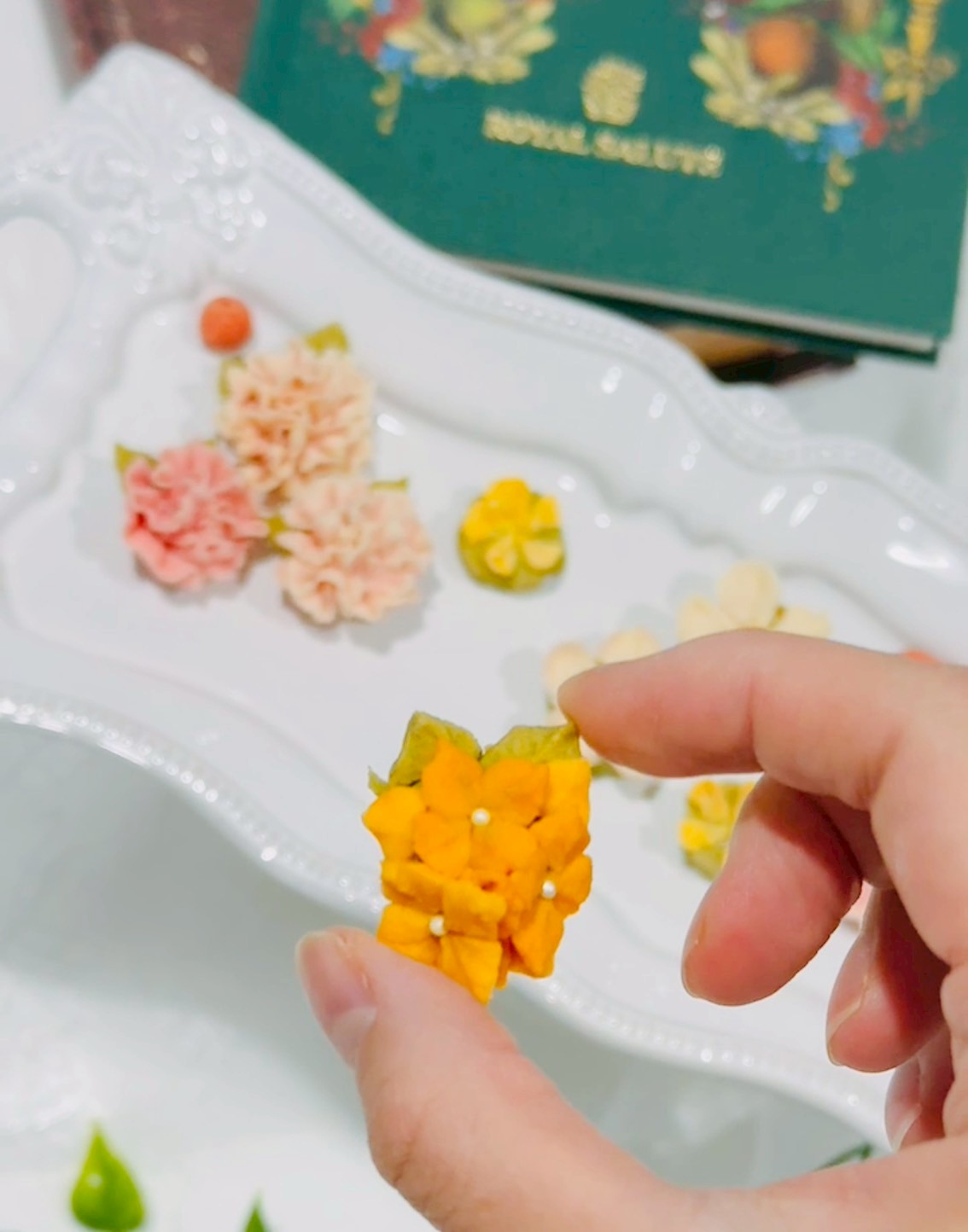 1day Crispy flower cookie